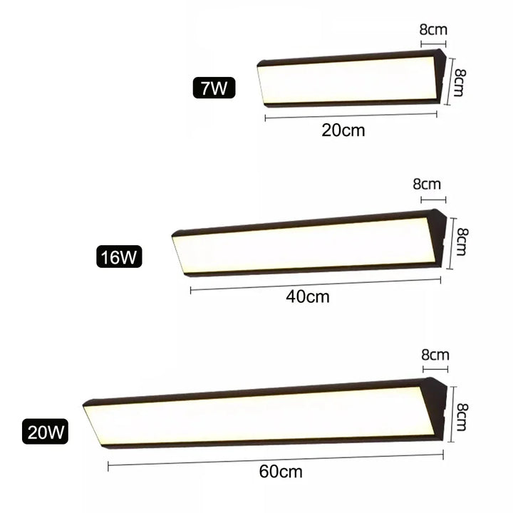 Utendørs vegglampe LED aluminium lampe Luvikno