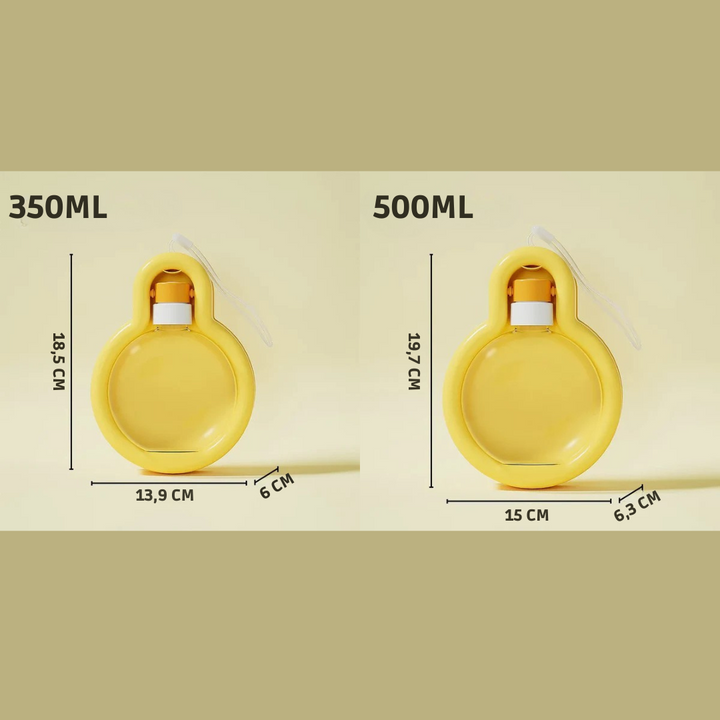 Utendørs vannflaske for hunder 500 ml med skål Luvikno