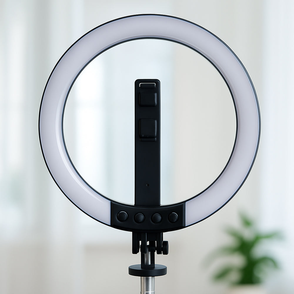 Ring Light med Fjernkontroll & Stativ – 3 Fargetemperaturer – P220-Q | Luvikno
