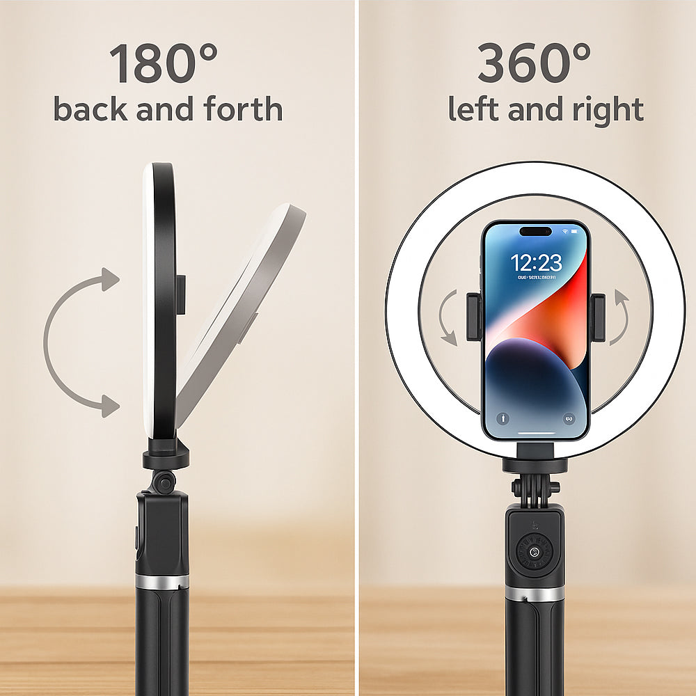 Ring Light med Fjernkontroll & Stativ – 3 Fargetemperaturer – P220-Q | Luvikno