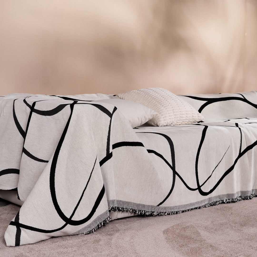 Geometrisk Boho Stil Sofa Trekk - Moderne, Stilig & Holdbar Sofa Beskyttelse | Luvikno
