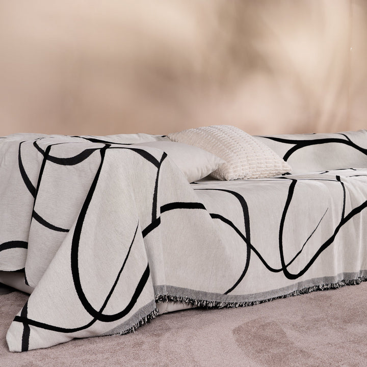 Geometrisk Boho Stil Sofa Trekk - Moderne, Stilig & Holdbar Sofa Beskyttelse | Luvikno