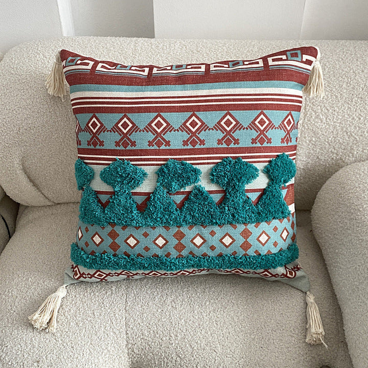 Boho foret linet frynse puteomslag