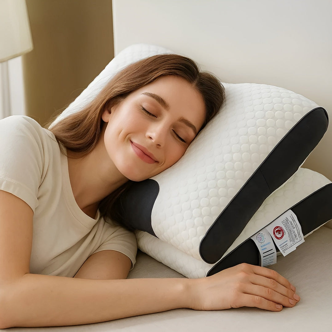 Ortopedisk Nakkepute – Ergonomisk & Støttende | For Avslapning & Sunn Søvn | Luvikno