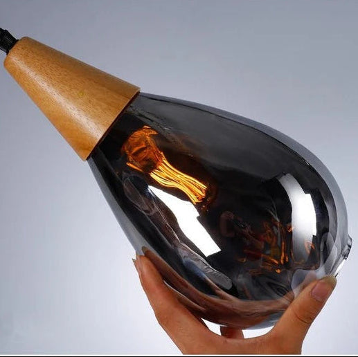 Vintage Tear Drop Glass Pendant Ceiling Light for Dining Room | Luvikno