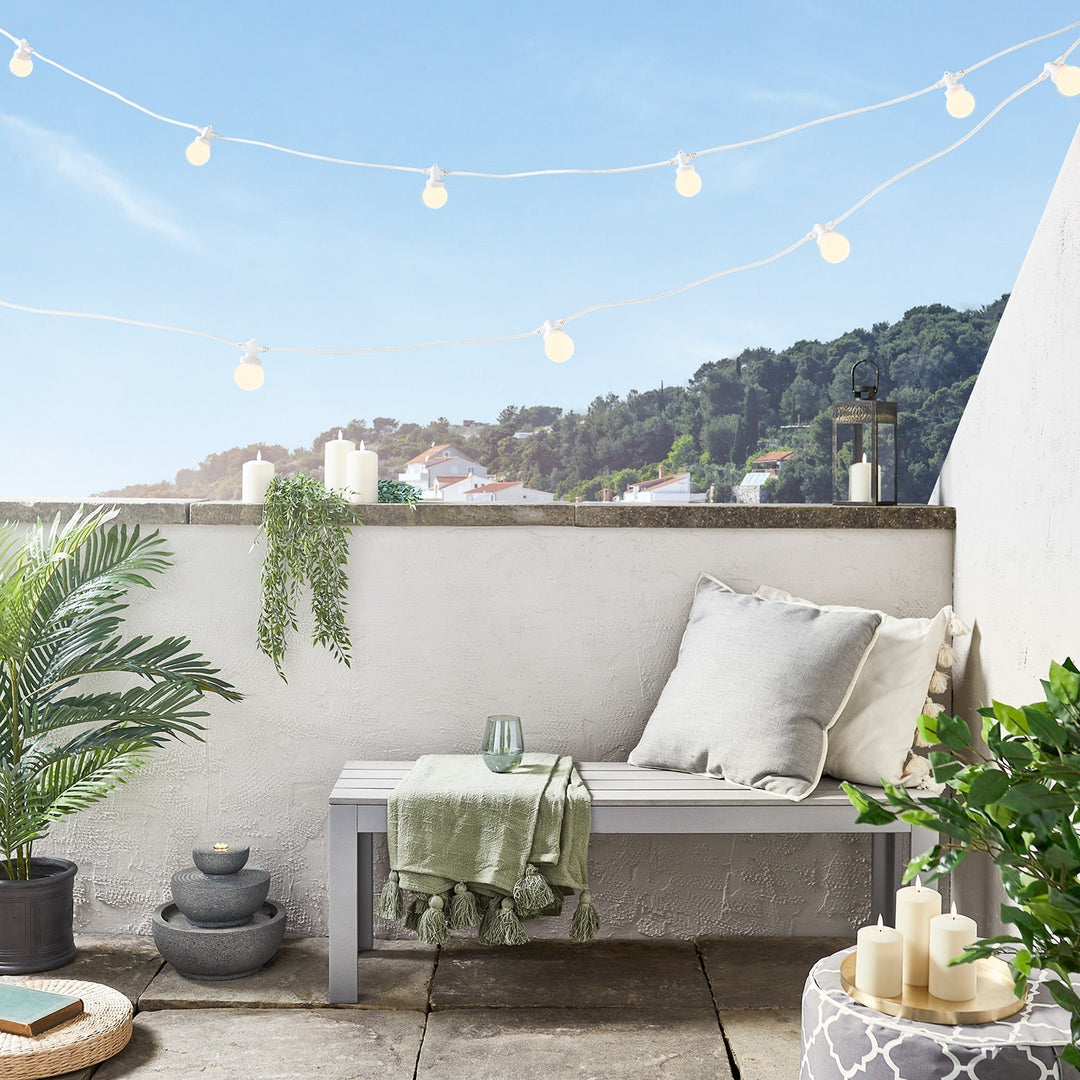 Luvikno | Pro Connect 5m 10-delers party lyskilder varm hvit sammenkoblingsbar hvit kabel