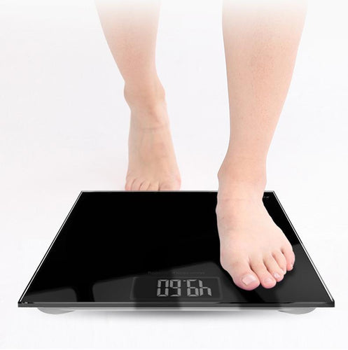 Kroppsskala laget av herdet glass (150 kg) Svart - Elektronisk | Luvikno