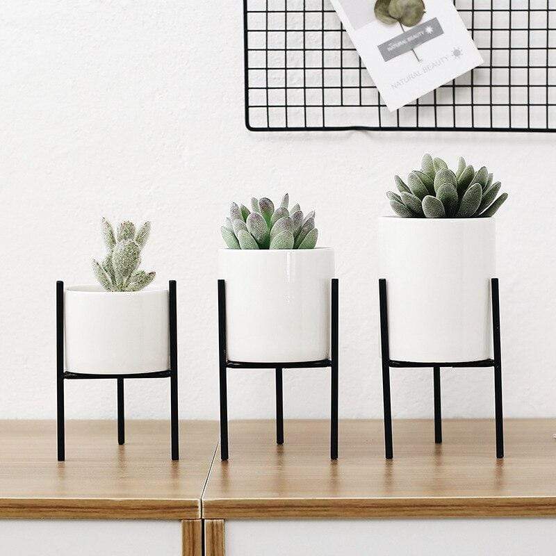Pakke med 3 mid-century blomsterpotter Luvikno