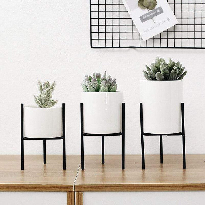 Pakke med 3 mid-century blomsterpotter Luvikno