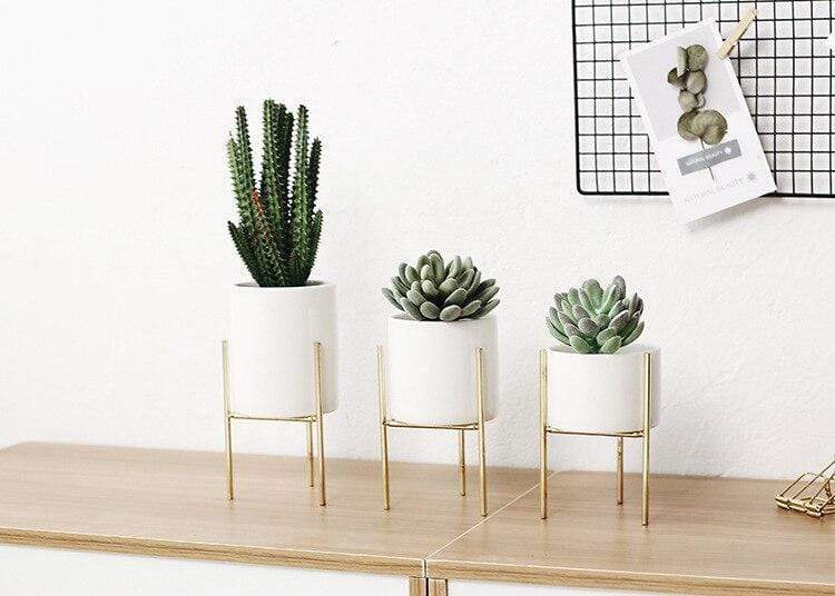 Pakke med 3 mid-century blomsterpotter Luvikno