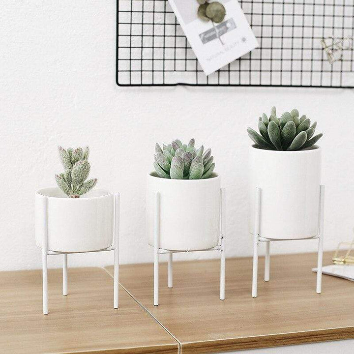Pakke med 3 mid-century blomsterpotter Luvikno