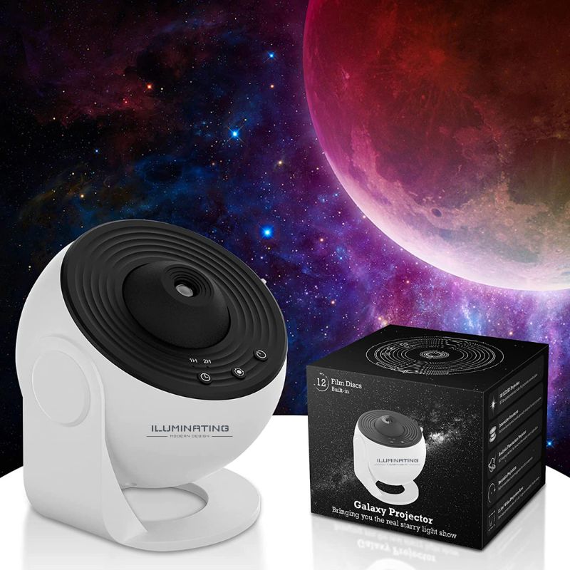 CelestiSphere 13-i-1 Planetarium Prosjektor | 360° Roterbar Stjernehimmel og Galakse Prosjektor med HD-bilder | Luvikno