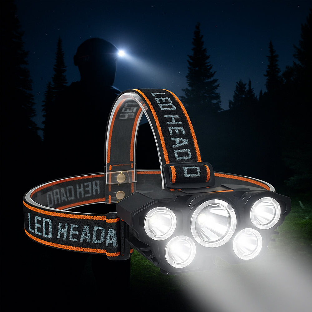 Hodelykt 300 Lumen 180° justerbar vinkel – 4 lysmoduser | Luvikno