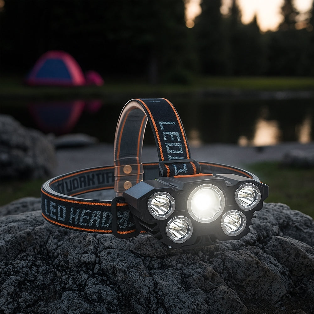 Hodelykt 300 Lumen 180° justerbar vinkel – 4 lysmoduser | Luvikno