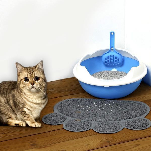 Paw Print Pet Feeding Litter Mat | Luvikno