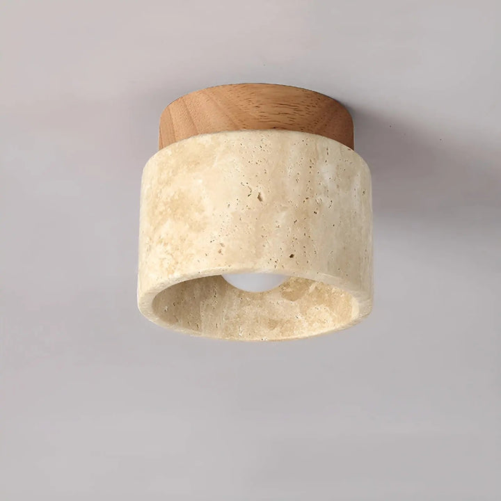 Rustikk Travertin Taklampe - TravaGlow | Luvikno