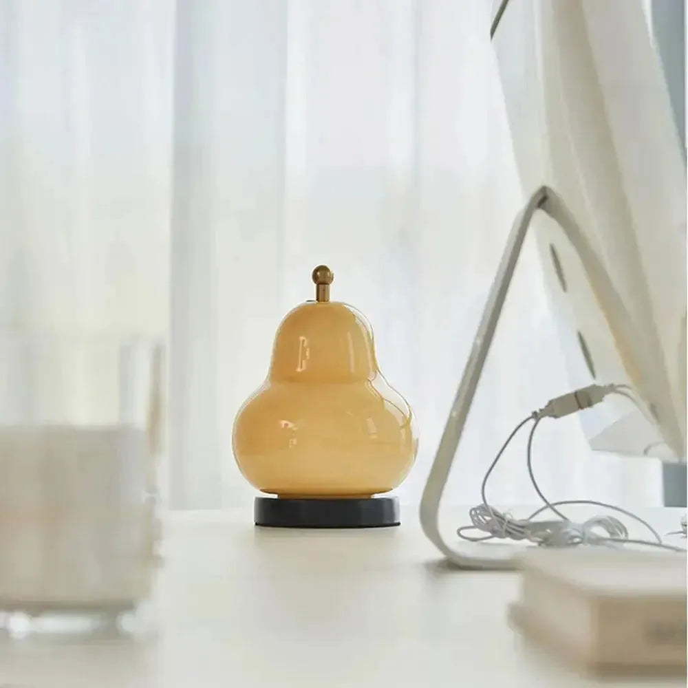 Pæreformet Touch Dimmer Lampe med Varmt Lys Luvikno