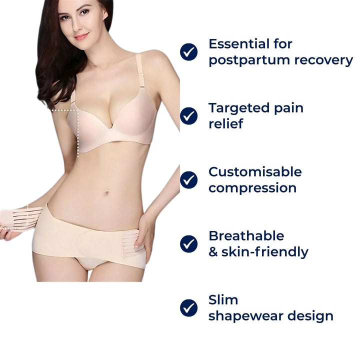 Postpartum Recovery Support – Pustende Stoff – Lindre Becken- og Ryggsmerter for Nybakte Mødre Luvikno