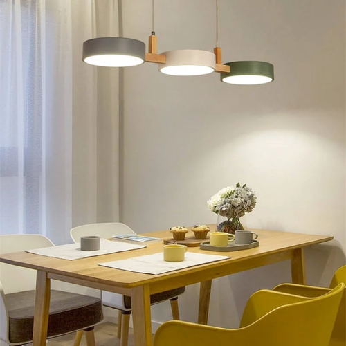 Nordic Multi-Light Cylinder Pendant Ceiling Light for Dining Room | Luvikno