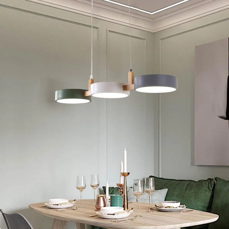 Nordic Multi-Light Cylinder Pendant Ceiling Light for Dining Room | Luvikno