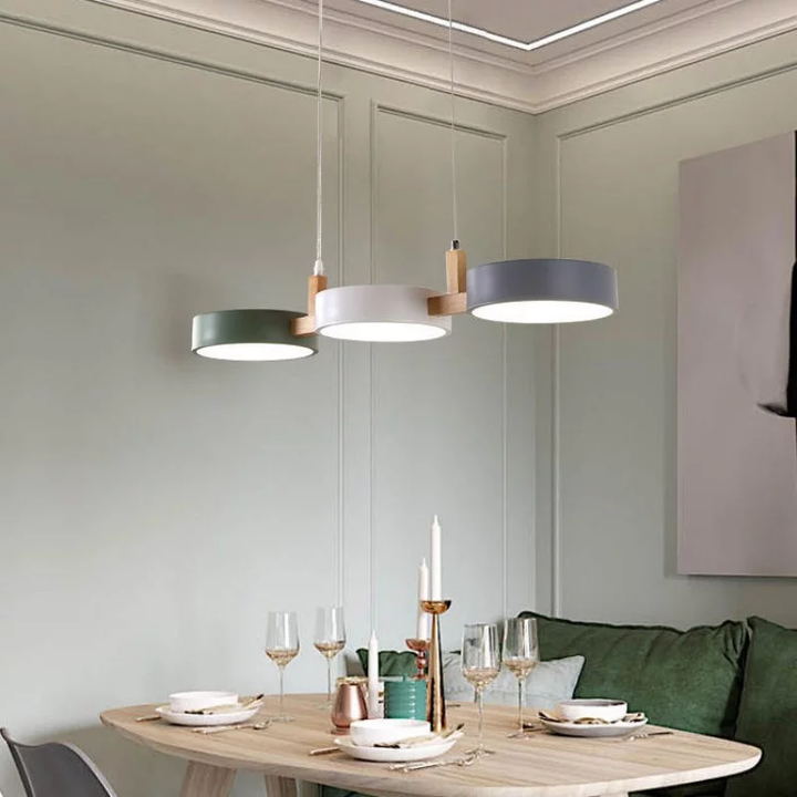 Nordic Multi-Light Cylinder Pendant Ceiling Light for Dining Room | Luvikno