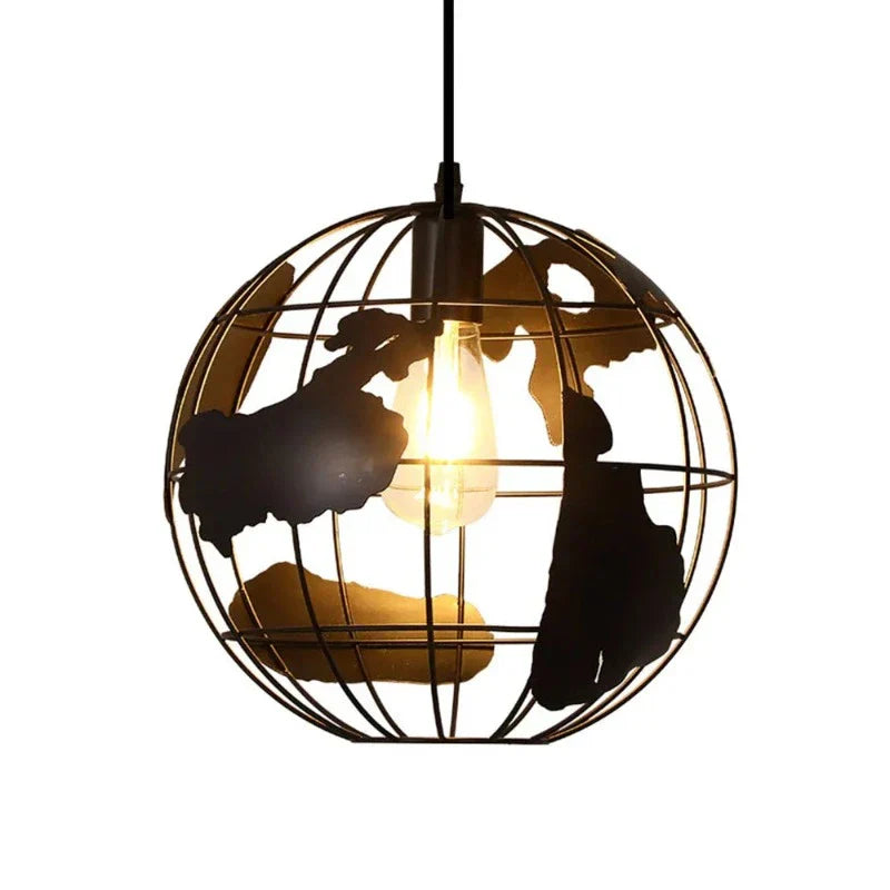 Kreative Erde Chandelier Pendellampe – Industrielt Retro Design laget av Metall | Luvikno