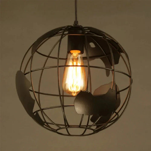 Kreative Erde Chandelier Pendellampe – Industrielt Retro Design laget av Metall | Luvikno