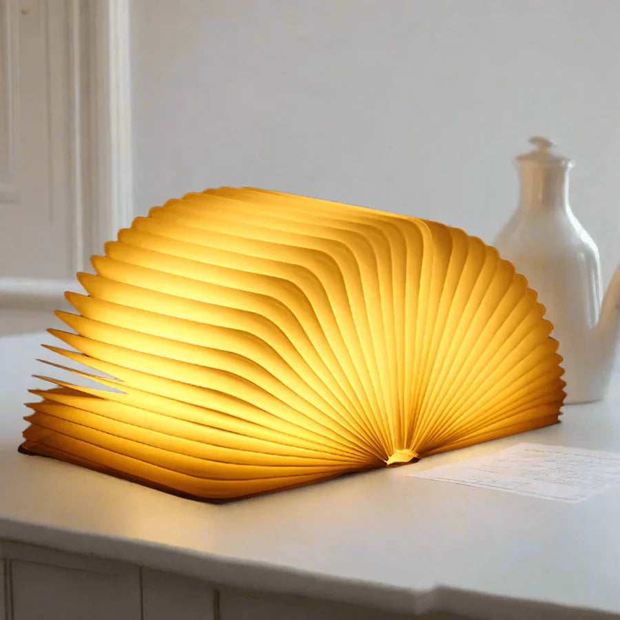 Foldbar Boklampe med Varm LED Belysning - StoryGlow | Luvikno