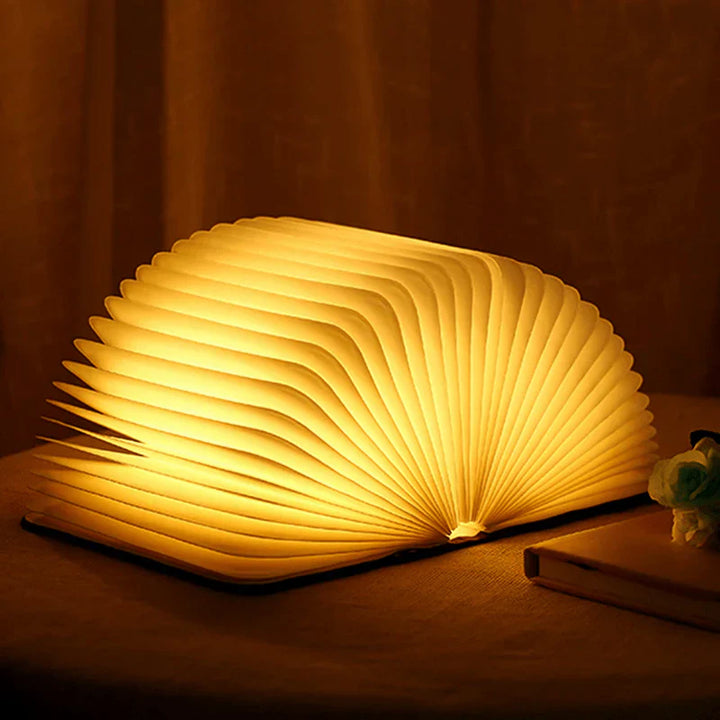 Foldbar Boklampe med Varm LED Belysning - StoryGlow | Luvikno