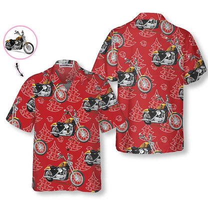 Luvik | Räätälöity hawaiipaita moottoripyörä jouluna, hauska joululahja motoristeille