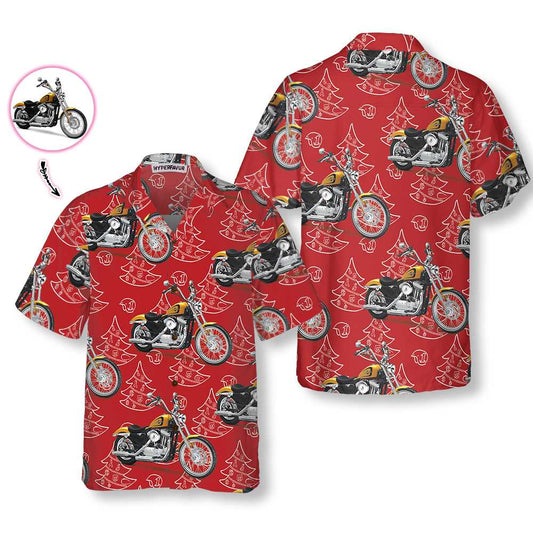 Luvik | Räätälöity hawaiipaita moottoripyörä jouluna, hauska joululahja motoristeille