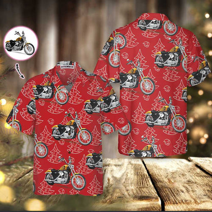 Luvik | Räätälöity hawaiipaita moottoripyörä jouluna, hauska joululahja motoristeille