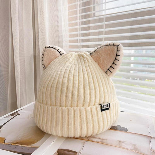 CozyCat Beanie - Trendy Vinterlue med Kattøre Luvikno