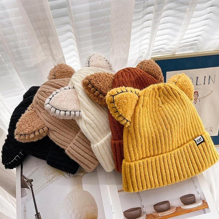 CozyCat Beanie - Trendy Vinterlue med Kattøre Luvikno