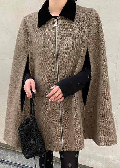 Luvik | Varren Pieter Pan ruskea Vetoketju Villatakki