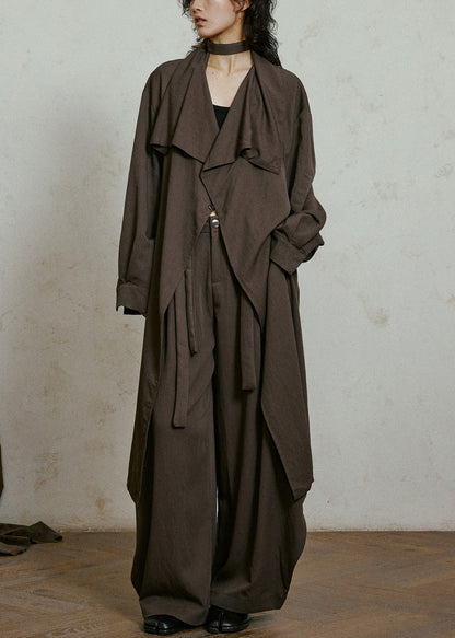 Luvik | Koko Suklaa jousi Laukut Maxi Trench-takit Lyhdemäiset hihat