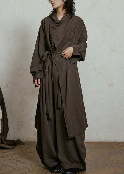 Luvik | Koko Suklaa jousi Laukut Maxi Trench-takit Lyhdemäiset hihat