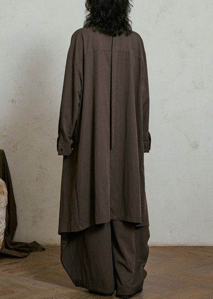 Luvik | Koko Suklaa jousi Laukut Maxi Trench-takit Lyhdemäiset hihat