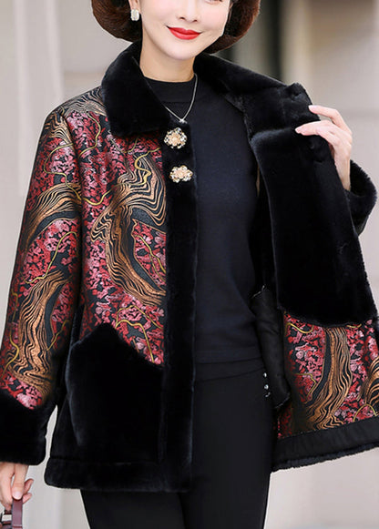 Luvik | V-kaulus tekoturkki sydänpainatuksella vihreä talvi