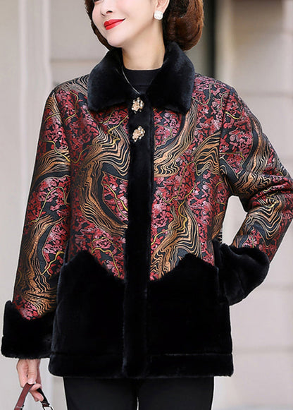 Luvik | V-kaulus tekoturkki sydänpainatuksella vihreä talvi