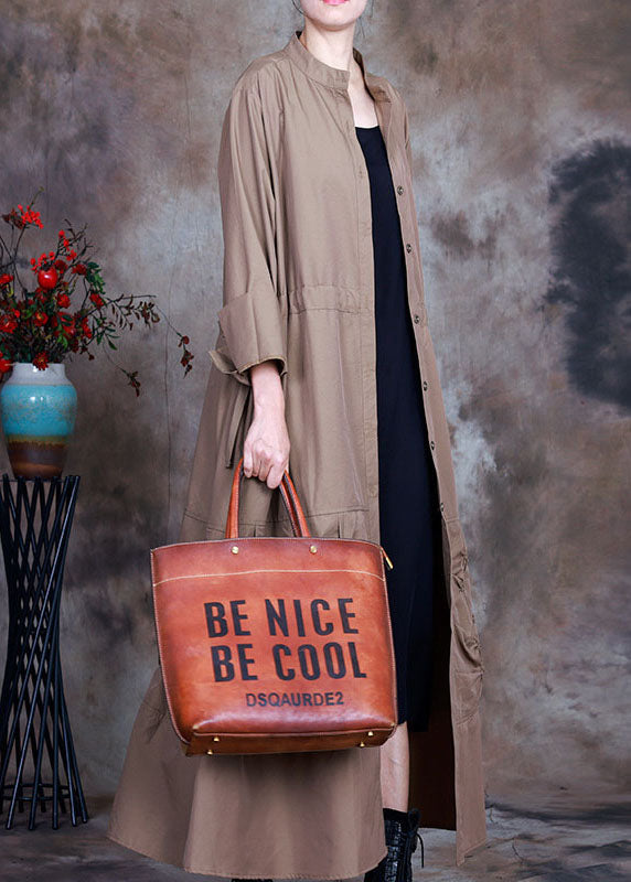 Luvik | Livhøyde Khaki Knappdetalj Bindebelte Trench-coats