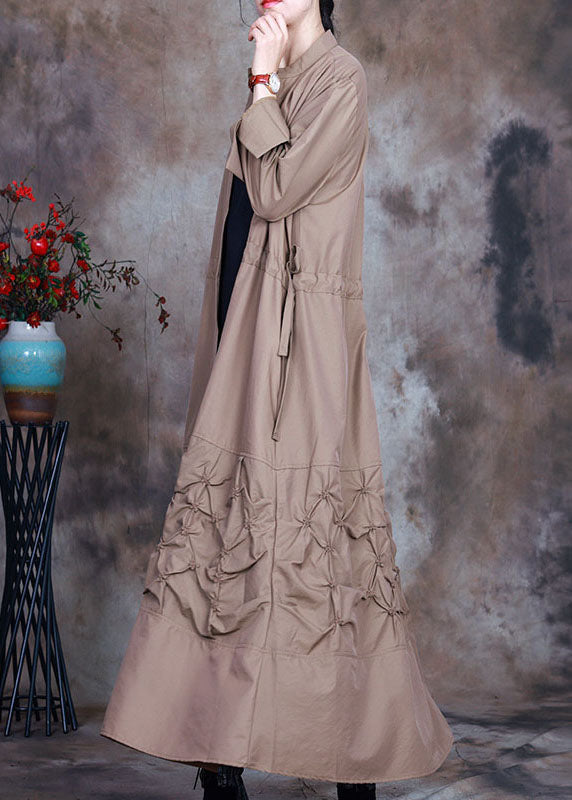 Luvik | Vyötärö Khaki Napillinen Solmimisvyö Trench-takit