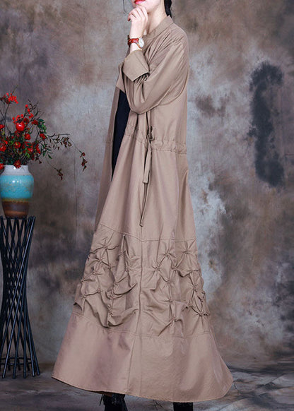 Luvik | Vyötärö Khaki Napillinen Solmimisvyö Trench-takit