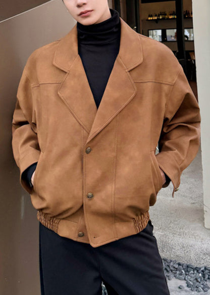 Luvik | Koko Khaki Peter Pan Kaulus Nappi Keinonahka Miehet Takit