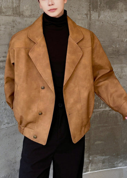 Luvik | Koko Khaki Peter Pan Kaulus Nappi Keinonahka Miehet Takit