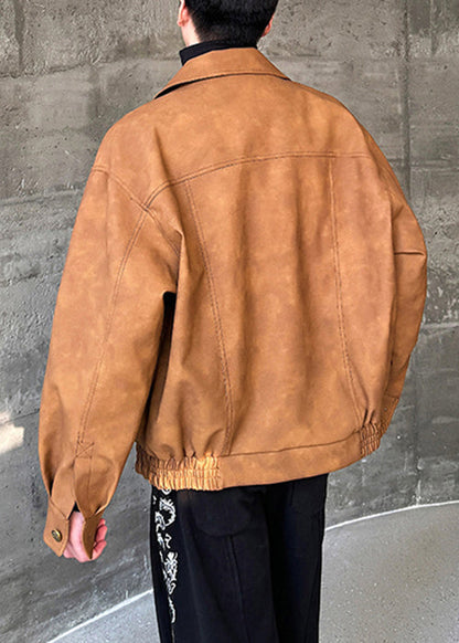 Luvik | Koko Khaki Peter Pan Kaulus Nappi Keinonahka Miehet Takit