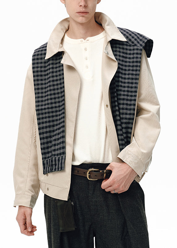 Luvik | Koko Vihreä Ruudullinen Irrotettava Palahtavilla Puuvilla Miehille Takit