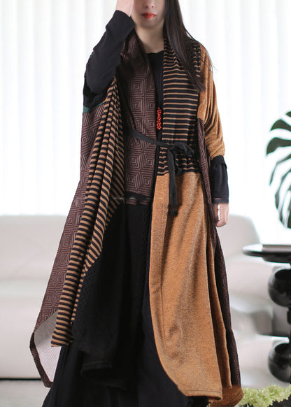 Luvik | Keltainen Ompelujälki Asyymmetrinen Palapeli Maxi Trenchcoatit Talvi