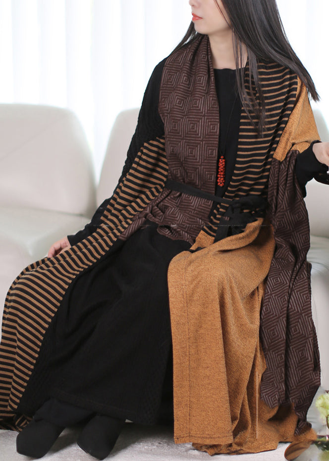 Luvik | Keltainen Ompelujälki Asyymmetrinen Palapeli Maxi Trenchcoatit Talvi