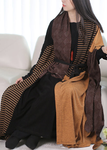 Luvik | Keltainen Ompelujälki Asyymmetrinen Palapeli Maxi Trenchcoatit Talvi